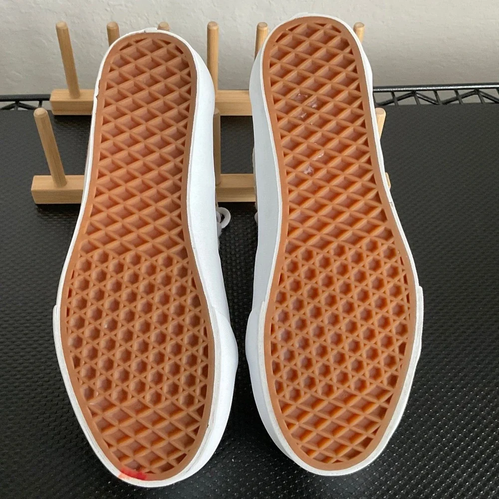 Vans Sk8-Mid Reissue Deconstructed Marshmallow Tan Checkerboard Mens 7 Shoes